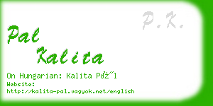 pal kalita business card